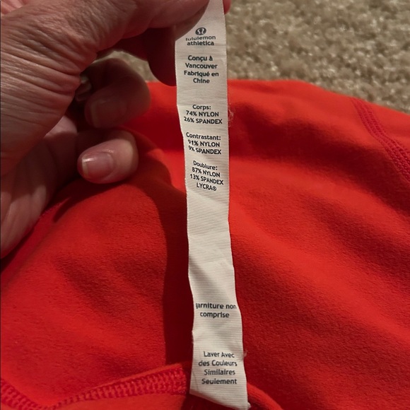 Lululemon Bright Red Pullover Zip Top Running Jacket - Picture 12 of 13